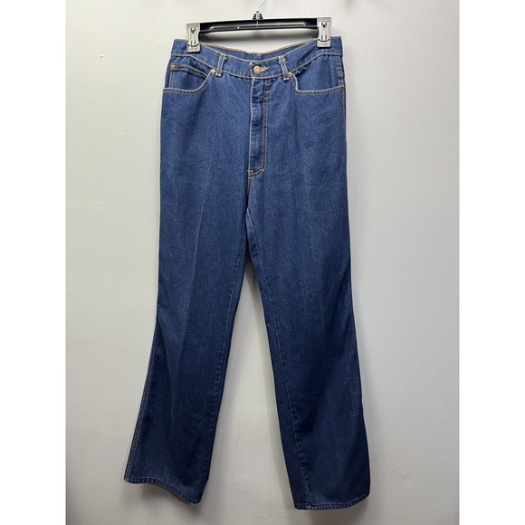 CIA Bootcut Leg Jeans Women's sz 8 Blue 5-Pocket High Rise‎ Cotton Blend VIntage - Picture 1 of 8